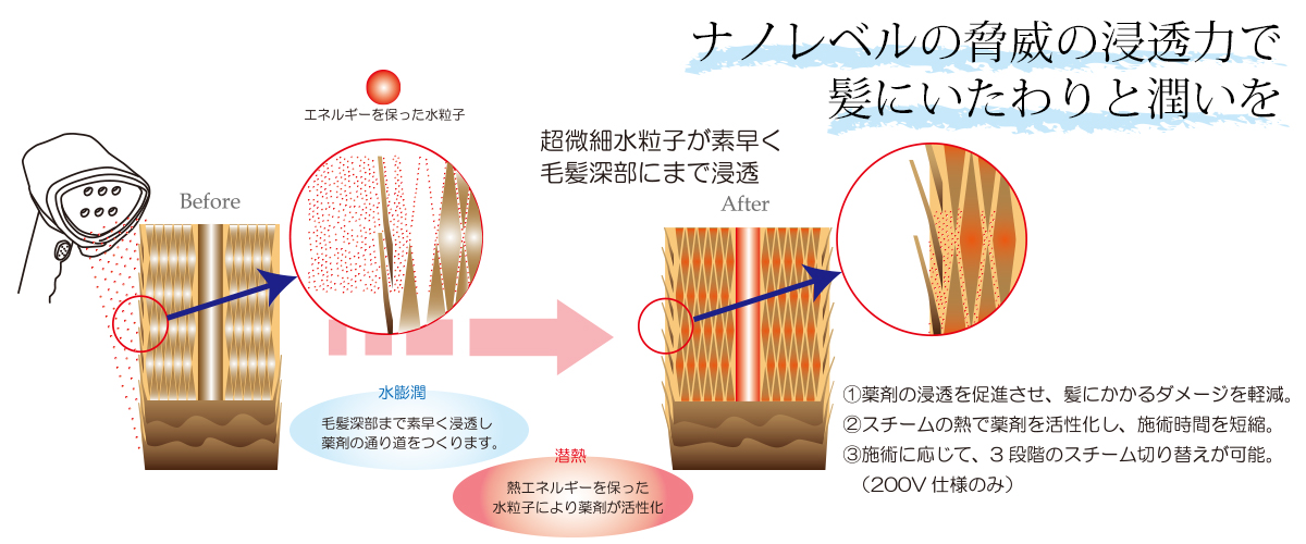 ナノレベルの脅威の浸透力で髪にいたわりと潤いを